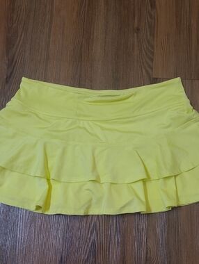 Lija Bright Yellow Ruffle Mini Skirt